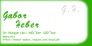 gabor heber business card